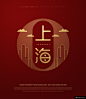 中国上海新中式古典文化城市文字海报07模板平面设计