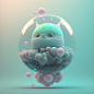High quality 3D rendering, surrealism, very cute, soft color, fluffy, Transparent glass material Altman, very detailed, smooth vray, the same as Hannah Yata Charlie Immer. Soft light, low angle, ultra-high definition 8k, sharp focus, high-definition