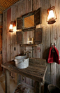 Rustic bathroom: 