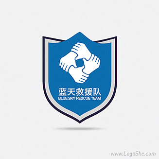 蓝天救援队品牌logo设计