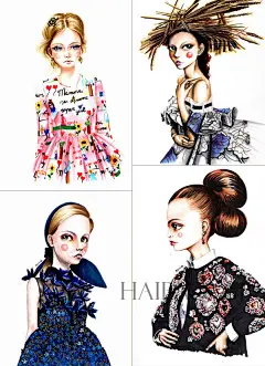 Olivia Au是一位来自香港的年轻自由插画师，通过时装款式和流行趋势的启发用画笔为大众展示时尚品牌，笔下的“大头娃娃”可爱生动插画人物，穿着品牌时装，为大家带来一场视觉盛宴。
“大眼萌妹”展示最新流行趋势！来自香港的自由插画师Olivia Au作品欣赏【转】