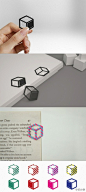 韩国设计师Hwajin Ock设计了一款Cubee立方体书签，看上去像是一个三维立方体，当然只是一个二维平面图案。使用时将立方体右侧的薄片卡在书页上即可。→关注 @设计癖 发现更多精彩设计