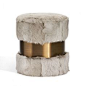 Scarlett Stool - Grey Goat/ Bronze