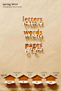 Letters Words Pages字体系列讲座海报设计 文艺圈 展示 设计时代网-Powered by thinkdo3