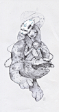 Hand drawing creatures on Behance