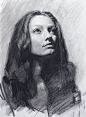 Portrait drawing technique with charcoal, Louis Smith: 
