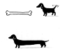Tango无厘头漫画-第二波
我也画了很多别的狗啊什么的，但是猫画得最多。这个狗我在想腊肠狗是怎么变长的，可能是因为吃了一根长骨头。