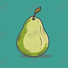 手绘黄梨卡通水果矢量插画 【酷图网】水果,植物,食物,果盘,手绘,插图,矢量,涂鸦,卡通,插画,简笔画,儿童插画,梨,黄梨,鸭梨,香梨,鲜果