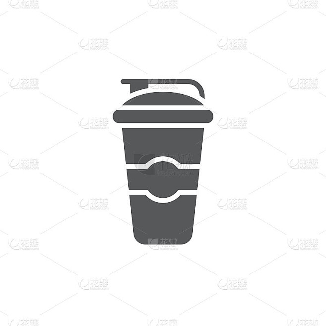 运动摇瓶矢量图标设计孤立的白色背景