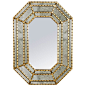 Worlds Away Millie Gold Leaf Mirror #laylagrayce: 