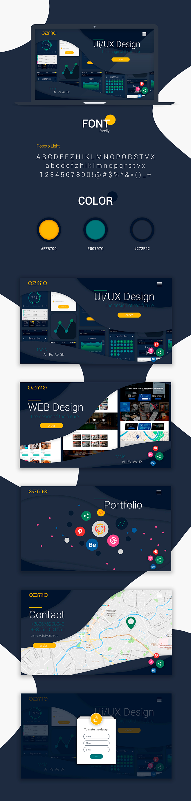 Design landing page ...