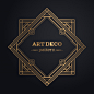 art deco frame background Free Vector