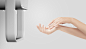 Universal Hand Dryer : UNIVERSAL HAND DRYER features upper and lower vents that can be accessed from any direction.