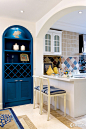 厨房吧台摆件白色青色灰色别墅地中海样板间精致酷时尚清新储物收纳家居布置