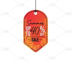 夏季销售旗帜库存插图。高达40%的折扣。