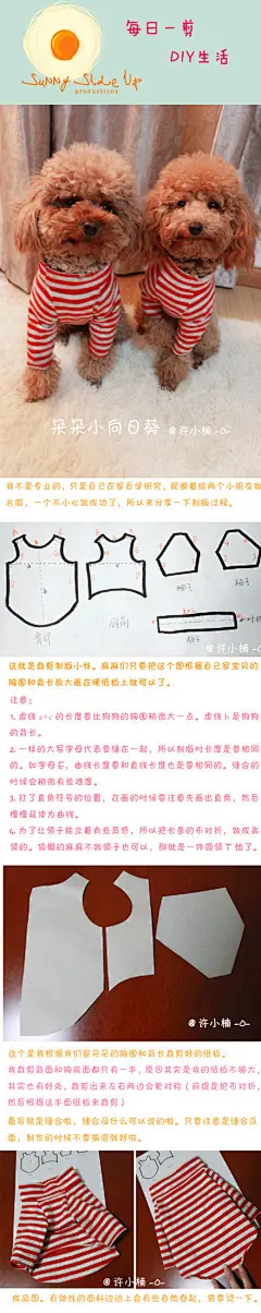 【狗狗衣服模板】