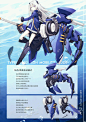 POCO创作的原创作品『NAVY FIELD 152』中，驭使鲨鱼型灵兽「Type15Ver2」的少女「Mio」