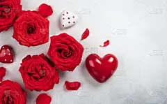 红色,玫瑰,周年纪念,请柬,事件,贺卡,浪漫,复古风格,二月,装饰物