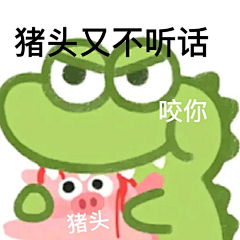 李梓木1采集到小鳄鱼表情包