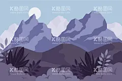  矢量山峦背景  - 源文件下载【酷图网】矢量山峦背景,山峰壁纸,群山环抱,植物,景色,风景地形,大自然,远山背景,高山,山脉,风景,