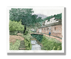 李嘉爱采集到传统建筑插画