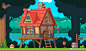 【pixel artis】nehuen
nehuen是一名动画师，角色设计。像素作品有着动画角色的造型张力和细腻的动作表现。尤爱其动物系列的作品，色块干净明晰，质感表现点到即止，区别于用线做底稿的动画作品，色块起稿可以更直观快速调整体感和明暗转面，在单个对象的微角度变化上更直观。而图1的场景也十分清新舒 ​​​​...展开全文c