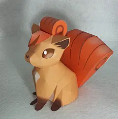 口袋怪兽：六，尾[rokon / Vulpix。纸模型！ ::纸孔雀世界文具及办公用品展览会