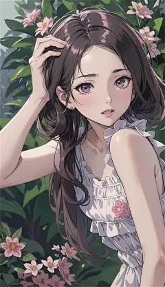 数字艺术漫画风卡通少女插画-众图网