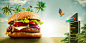 汉堡 广告 banner 海报 食品 食物 创意 