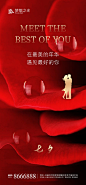 红金房地产七夕节海报