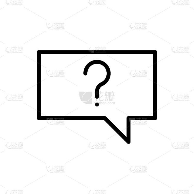 问号图标，问图标矢量插图