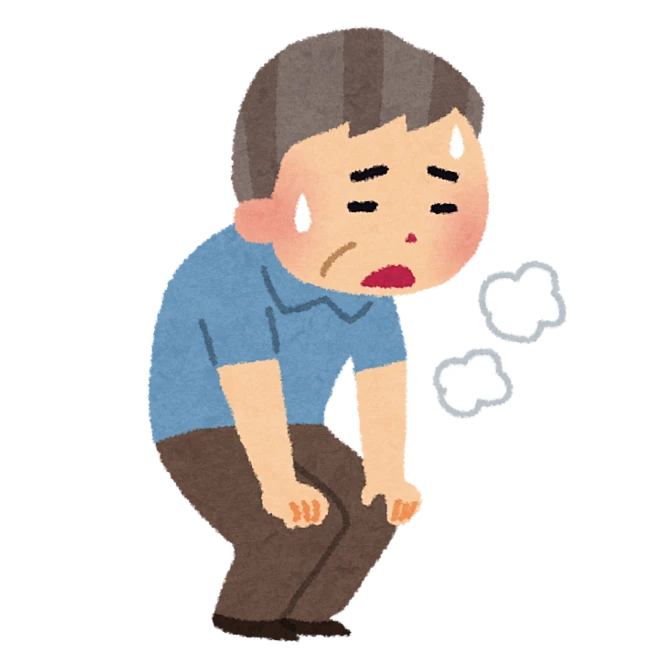 受伤的 气喘吁吁的 劳累的老年人 老人 疲劳 身体虚弱 卡通 插画 免扣 素材 手绘 pn1-花瓣网