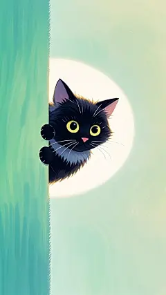 AI绘画 大眼萌猫壁纸分享 - 小红书