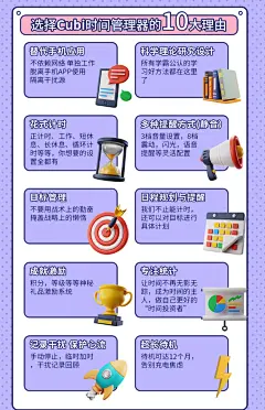 时间管理器计时器学习学生考研专用闹钟倒计时自律Cubi钟定时器-tmall.com天猫