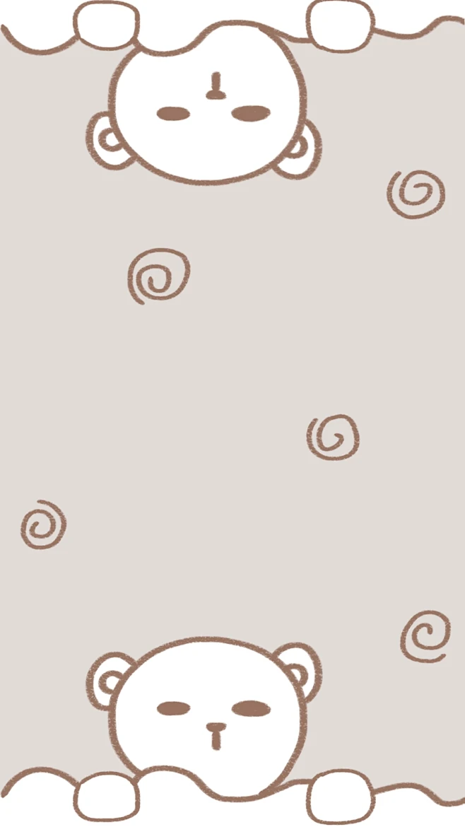 原创小清新萌萌哒可爱动物壁纸插画设计