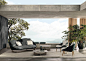 LIDO "CORD" OUTDOOR | SOFAS -  EN : The Lido family, by the GamFratesi studio, is a design that perfectly expresses Minotti’s will to create a single design for different environments, indoors and outdoors.