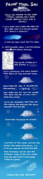 Paint Tool SAI Clouds Tutorial by Aemona on deviantART via PinCG.com