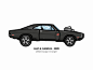 1968 Dodge Charger american muscle car american muscle car mustang muscle car speed outline movie illustration iconic fast and furious film dots design charger car automobile auto american 1968 dodge charger