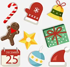 手绘卡通圣诞图案矢量图高清素材 卡通 圣诞图案 圣诞帽 圣诞礼物 圣诞节 姜饼人 手绘 矢量图 免抠png 设计图片 免费下载