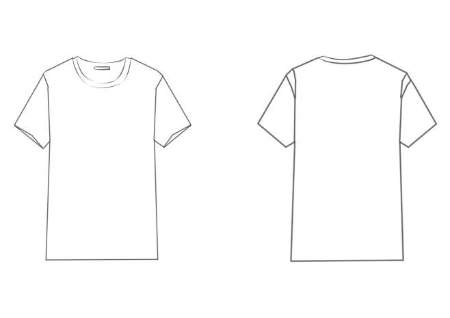 t恤空白线稿