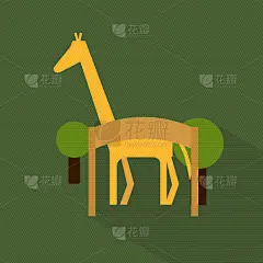 动物园,非凡的,图标集,平坦的,长的,猴子,可爱的,斑马,家庭,野生动物
