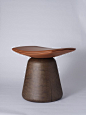 Christophe Delcourt-Roi Stool Launching for NYC x Design in May 2015 The bases are made of French walnut and the seat is leather.: 