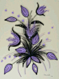 衍纸紫色花
