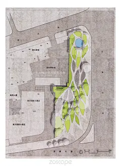 深圳罗湖文锦花园广场_平面图_ZOSCAPE-园林景观设计意向图库|园林景观学习网 - 景观规划意向图