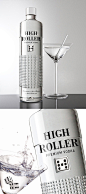 High Roller Premium vodka, 25 Amazing Bottle Packaging Design examples, packaging design, packaging design inspiration, design inspiration, cool bottles, vodka bottles, spirits bottles, gin bottle design, vodka bottle design, best bottle designs, product 