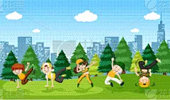 男孩,街道,城市生活,俱乐部,派克大街,人,男人,图像,公园,矢量