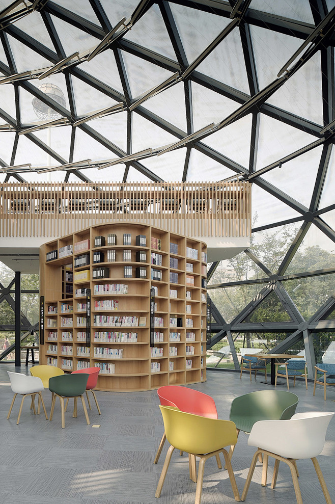 玻璃穹顶下的盒子靖江书吧metrics建筑室内设计拓者设计吧