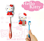 日本原单HELLO KITTY全身造型可爱牙刷架/KT双吸盘自动牙刷架