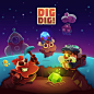 DIG DIG GAME : Work I did for Dig Dig! by Bee Square GamesDig Dig! is an idle space fantasy game with RPG mechanics where you control the last dwarf mining station in the universe to work for all kind of weirdos  customers. 