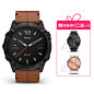 佳明（GARMIN）Fenix6X Pro蓝宝石镜面棕色皮革表带户外运动智能手表心率血氧音乐支付跑步越野GPS手表